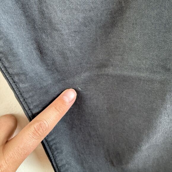 Marine Layer Pants Men MEDIUM Saturday Slim Straight Twill Drawstring Wash Black - Picture 4 of 12